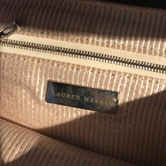 Lauren Merkin -brown leather zip trim clutch - Picture 5 of 6